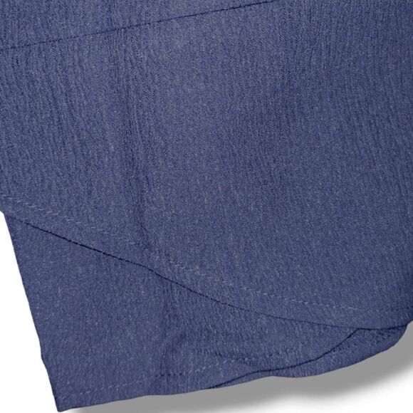 Womens Navy Pants Sz 2X Ankle‎ Cropped Elastic Crepe Casual Elastic - Picture 3 of 10